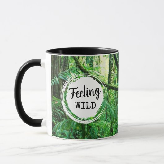 Sensation Wild avec tasse de texte personnalisée (Gauche)