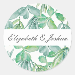 Sensationele Succulents Wedding Ronde Sticker