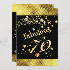 Sensationele uitnodiging van de 70e verjaardag van