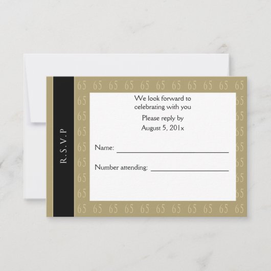 Sensationnel À 65 Invitation RSVP (Devant)