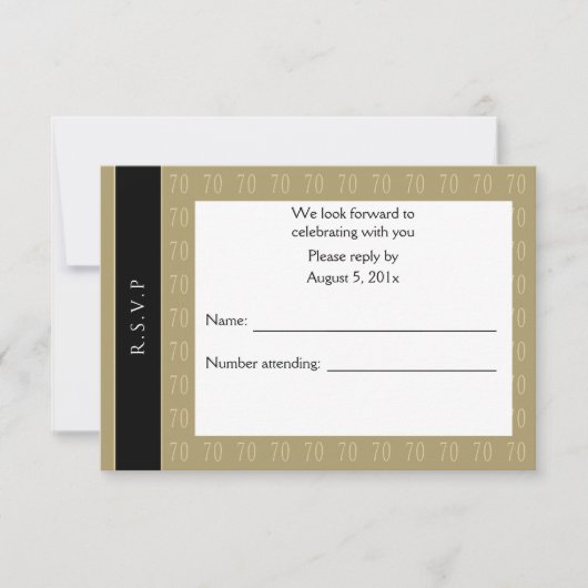 Sensationnel À 70 Invitation RSVP (Devant)