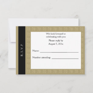 Sensationnel à l'invitation de 70 RSVP