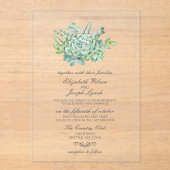 Sensationnel Succulents Invitations de mariage (Recto)