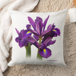 Senscenering in Floral Dutch Iris Paars Kussen