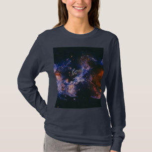 Sense van kosmische fusie door het oog t-shirt