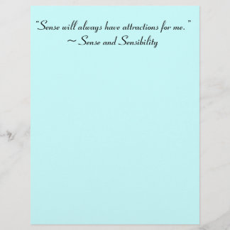 Sense zal me altijd aantrekken Jane Austen Quote