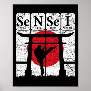 Sensei Éléments du tableau périodique Arts martiau