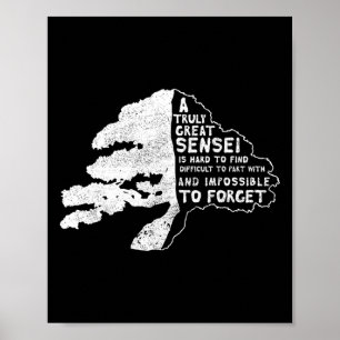 Sensei Tumbler Waardering Dank u Karate Teach Poster