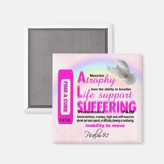 SENSIBILISATION À LA SLA - Aimant (Recto/Verso)