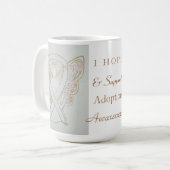 Sensibilisation à l'adoption Blanc Ruban Angel Mug (Devant gauche)