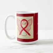 Sensibilisation à l'AVC Angel Ruban Rouge Mug pers (Gauche)