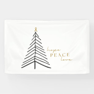 sensibilisation au cancer. Bannière Noël