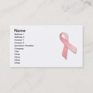 Sensibilisation au cancer du sein carte de visite