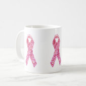 Sensibilisation au cancer du sein Mug à ruban rose (Devant gauche)