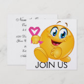 Sensibilisation au cancer - Invitation au ruban ro (Devant / Derrière)