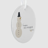 sensibilisation au cancer. Ornement acrylique de N (devant)