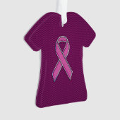 Sensibilisation au ruban de style rose chaud Fibre (devant)