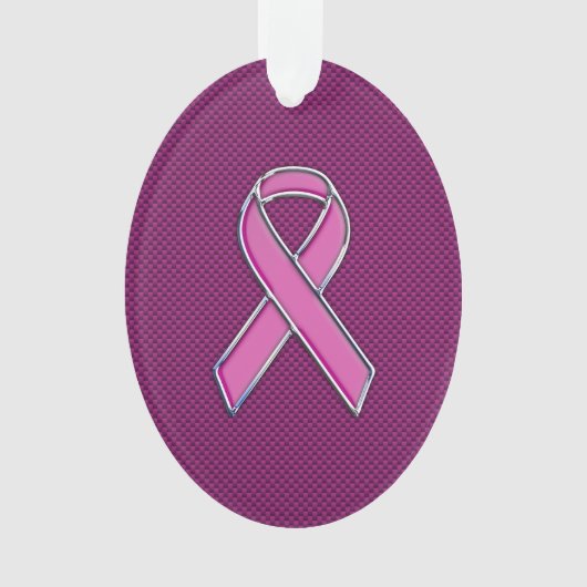 Sensibilisation au ruban de style rose chaud Fibre (devant)