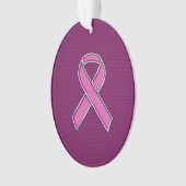 Sensibilisation au ruban de style rose chaud Fibre (devant)