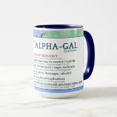 Sensibilisation au syndrome alpha-gal (15oz) Mug (Devant droit)