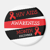 SENSIBILISATION AU VIH/SIDA MOIS Décembre Magnet (Devant)