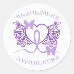 Sensibilisation aux Alzheimer Stickers Papillons p