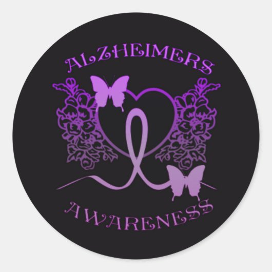 Sensibilisation aux Alzheimer Stickers Papillons p (Devant)