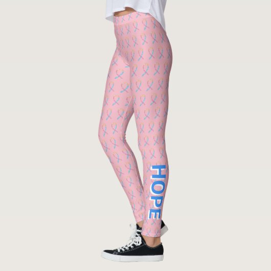 Sensibilisation CDH Ruban Hope Cure Leggings d'art (Gauche)