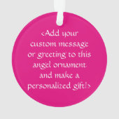 Sensibilisation rose Ruban Angel Customisé Ornemen (dos)