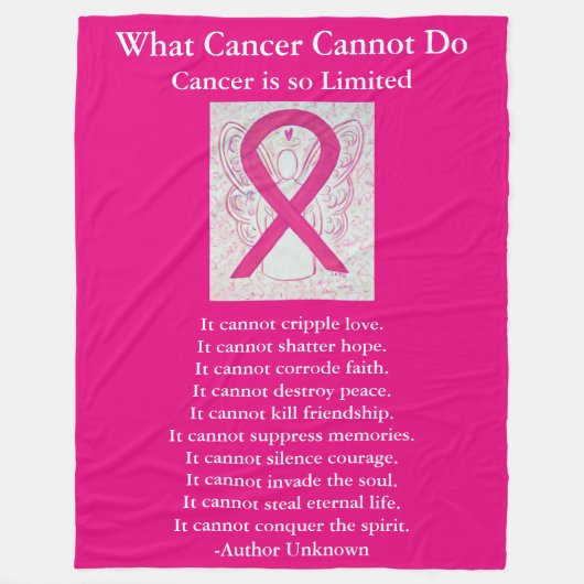 Sensibilisation rose Ruban Cancer Angel Couverture (Devant)