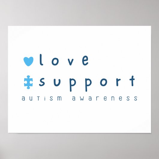 sensibilisation sur l'autisme amour support Poster (Devant)