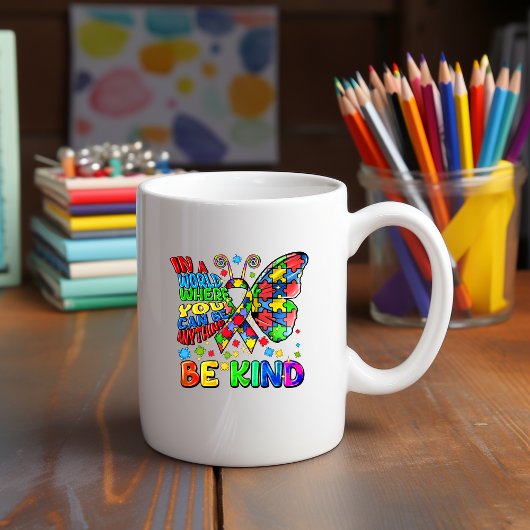 Sensibilisation sur l'autisme Be Kind Mug