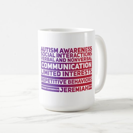 Sensibilisation sur l'autisme classique Mug (Devant droit)