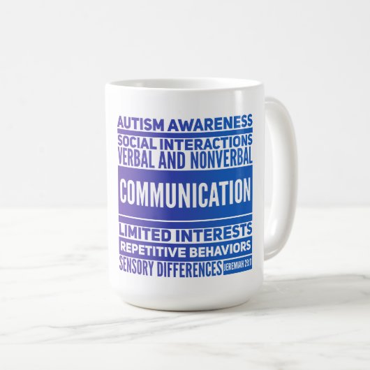 Sensibilisation sur l'autisme classique Mug (Devant droit)