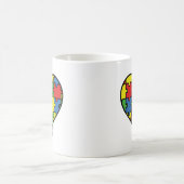 Sensibilisation sur l'autisme Coeur café Mug (Centre)