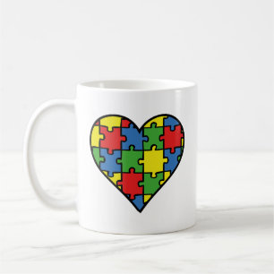 Sensibilisation sur l'autisme Coeur café Mug