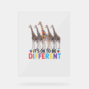 Sensibilisation sur l'autisme Cute Giraffe Animal