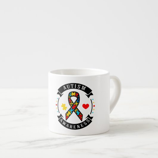 Sensibilisation sur l'autisme-Espresso Mug (Devant droit)