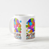 Sensibilisation sur l'autisme fille Puzzle Mug (Devant gauche)