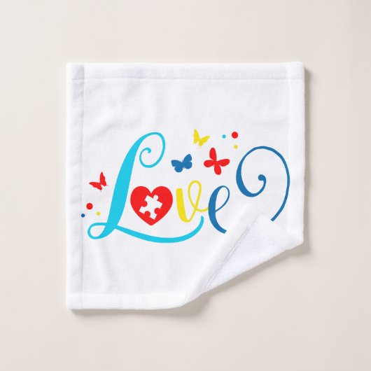 Sensibilisation sur l'autisme linge (Gant de toilette)