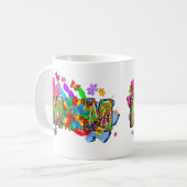 Sensibilisation sur l'autisme Maman Flower Mug (Devant gauche)
