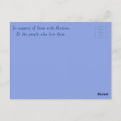 Sensibilisation sur l'autisme Puzzle Cartes postal (Dos)