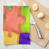 Sensibilisation sur l'autisme Serviette de cuisine (Quart Plié)