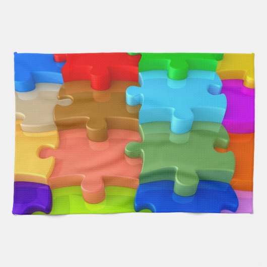 Sensibilisation sur l'autisme Serviette de cuisine (Horizontal)