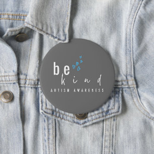 sensibilisation sur l'autisme. sois gentil. Badge