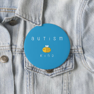 sensibilisation sur l'autisme. sois gentil. Badge