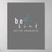 sensibilisation sur l'autisme. sois gentil. Poster (Devant)