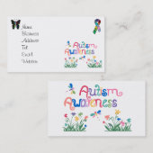 Sensibilisation sur l'autisme sur les cartes de (Devant / Derrière)