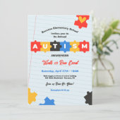 Sensibilisation sur l'autisme Walk Invitation (Debout devant)