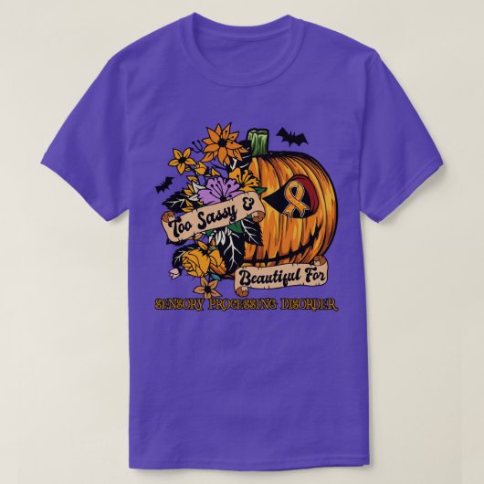 Sensorische verwerkingsstoornis Awareness retro ha T-shirt (Design voorkant)